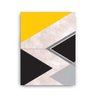 Quadro Decorativo Canvas Formas Triangulares Amarelas Pretas E Cinzas 86cm X 62cm - 2