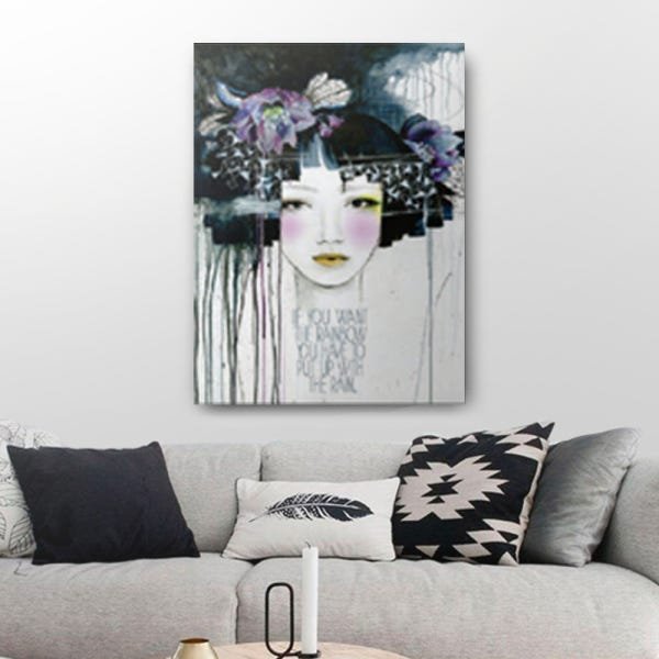 Quadro Decorativo Canvas Japan Gueixa 86cm X 62cm - 1