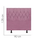 Ver imagem 2 de Cabeceira Estofada Istambul Capitonê 90cm Solteiro Box Quarto Suede Rosa Bebê - Gat Magazine