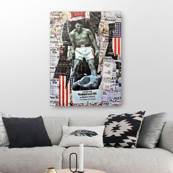 Quadro Decorativo Canvas Muhammad Ali 86cm X 62cm - 1