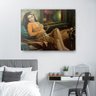 Quadro Decorativo Canvas Mulher No Bar 62cm X 86cm - 1