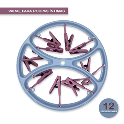 Varal Redondo Roupas Íntimas 12 Prendedores Meias Calcinhas - 3