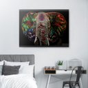 Ver imagem 1 de Quadro Decorativo Canvas Elefante Colorido 62cm X 86cm