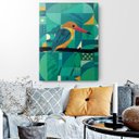 Ver imagem 1 de Quadro Decorativo Canvas Passaro No Gelo 86cm X 62cm