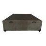 Cama Box Baú Casal Suede Cinza - 1