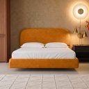 Ver imagem 3 de Cama Casal Flutuante com Cabeceira 140cm Aura W01 Couríssimo Whisky - Lyam Decor