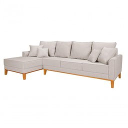 Sofá Living 4 Lugares Beny com Chaise Lado Esquerdo Linho Império Cru 184 - 6