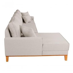 Sofá Living 4 Lugares Beny com Chaise Lado Esquerdo Linho Império Cru 184 - 7