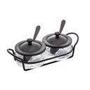 Ver imagem 1 de Porta Geléia de Aço Inox Italy Preto Fosco 24cm X 10cm