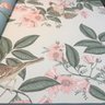 Papel De Parede Vinilico 4112 Floral Bege Rosa Verde Passaros - 2