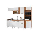 Ver imagem 1 de Cozinha Compacta Vitória Completa com Balcão para Pia 120cm sem Tampo/cuba - Cinamomo/branco Aramóve