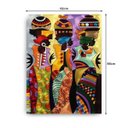 Ver imagem 3 de Quadro Decorativo Canvas Três Africanas Abstratas 86cm X 62cm