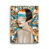 Quadro Decorativo Canvas Mulher Intelectual Laranja Com Azul 86cm X 62cm - 2