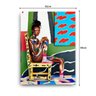 Quadro Decorativo Canvas Africana Sentada Pintada 86cm X 62cm - 3