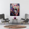 Quadro Decorativo Canvas Albert Einstein Colorido 86cm X 62cm - 1