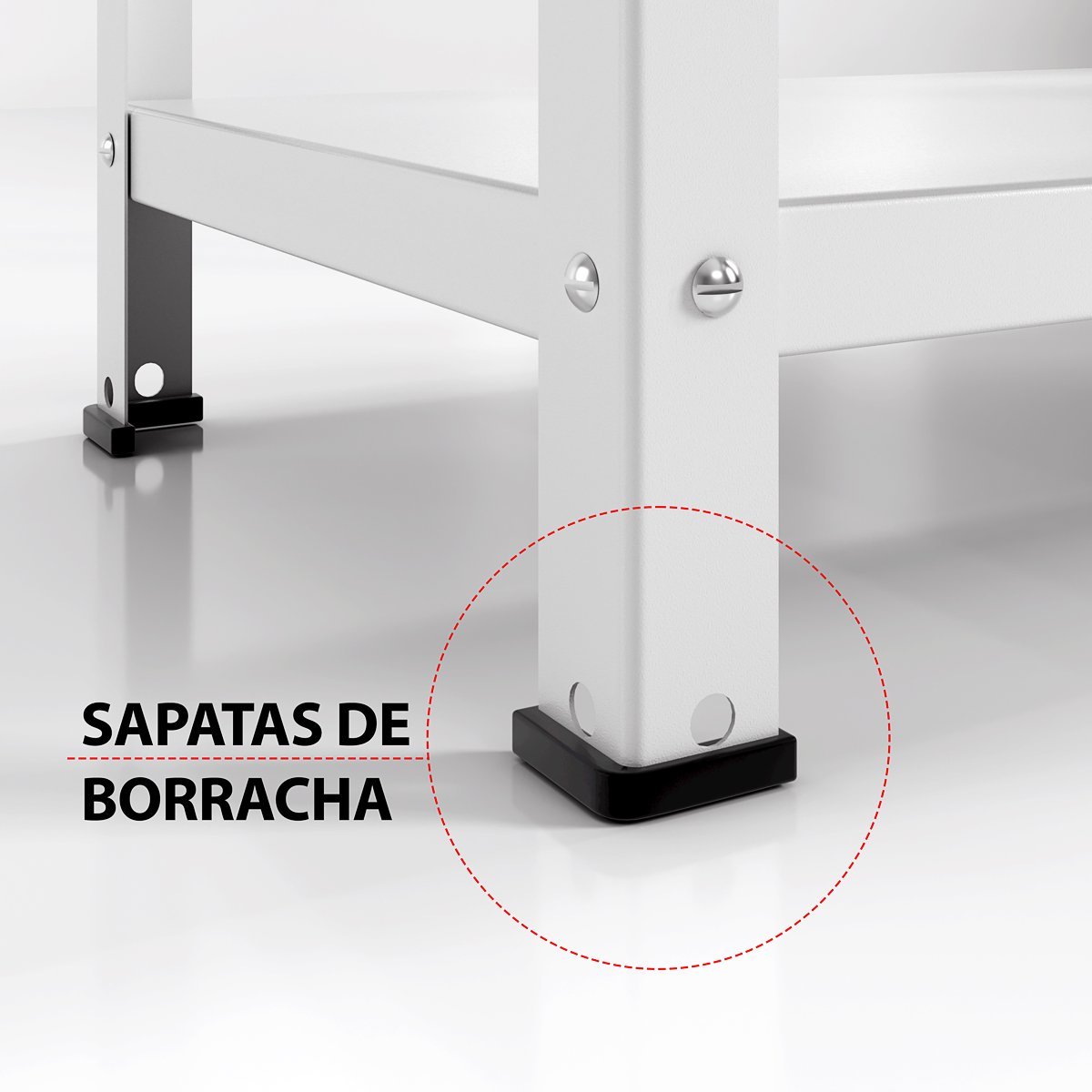 Estante / Prateleira de Aço 60cm 5 Bandejas Suporta 100kg:branco - 5