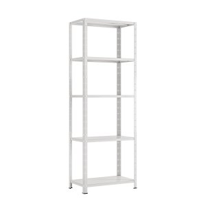 Estante / Prateleira de Aço 60cm 5 Bandejas Suporta 100kg:branco