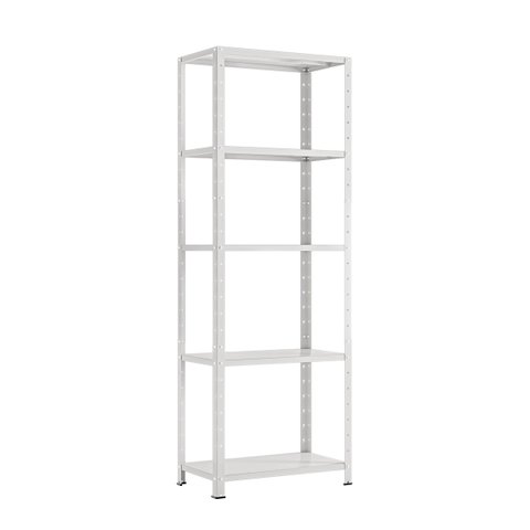 Estante / Prateleira de Aço 60cm 5 Bandejas Suporta 100kg:branco