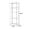 Estante / Prateleira de Aço 60cm 5 Bandejas Suporta 100kg:branco - 2