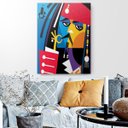 Ver imagem 1 de Quadro Decorativo Canvas Capitão Jack Sparrow Colorido Abstrato 86cm X 62cm