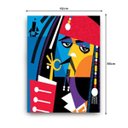 Ver imagem 3 de Quadro Decorativo Canvas Capitão Jack Sparrow Colorido Abstrato 86cm X 62cm