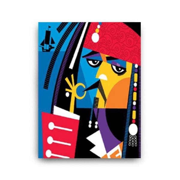 Quadro Decorativo Canvas Capitão Jack Sparrow Colorido Abstrato 86cm X 62cm - 2