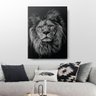 Quadro Decorativo Canvas Leão Black Reflexão 86cm X 62cm - 1