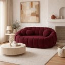 Ver imagem 1 de Namoradeira Concha Decorativa 190cm Sala Suede:bordô/liso