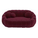 Ver imagem 2 de Namoradeira Concha Decorativa 190cm Sala Suede:bordô/liso