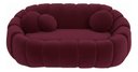 Ver imagem 2 de Namoradeira Concha Decorativa 190cm Sala Suede:bordô/liso