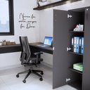 Ver imagem 7 de Armário de Escritório Alto com 2 Portas Chave de Fechadura e 3 Prateleiras Multiuso Studio Metalwood