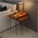 Ver imagem 4 de Luminária Domus de Mesa Mdf Laminado Freijó 44cm X 27cm Ofertamo Madeira Natural