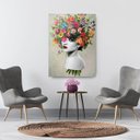 Ver imagem 1 de Quadro Decorativo Canvas Com Mulher Florida Na Cabeça 136x86cm