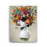 Quadro Decorativo Canvas Com Mulher Florida Na Cabeça 136x86cm - 2