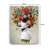 Quadro Decorativo Canvas Com Mulher Florida Na Cabeça 136x86cm - 3