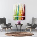 Ver imagem 1 de Quadro Decorativo Canvas Veleiros Pintados 136x86cm