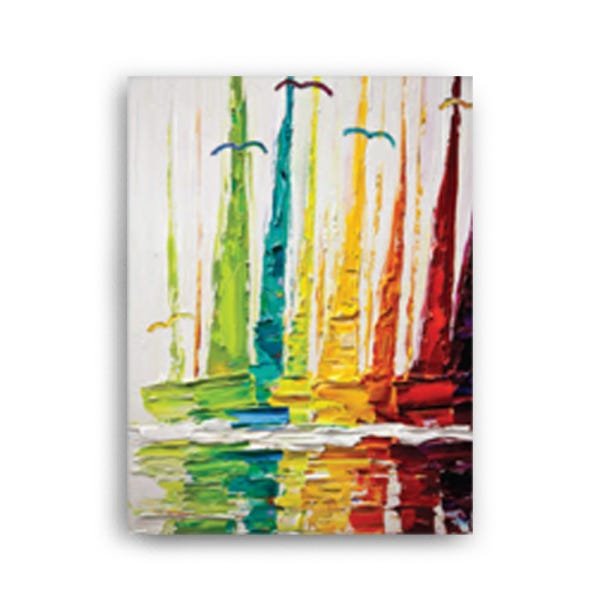 Quadro Decorativo Canvas Veleiros Pintados 136x86cm - 2