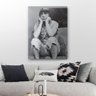 Quadro Decorativo Canvas Chaves Preto E Branco Sentado 136x86cm - 1