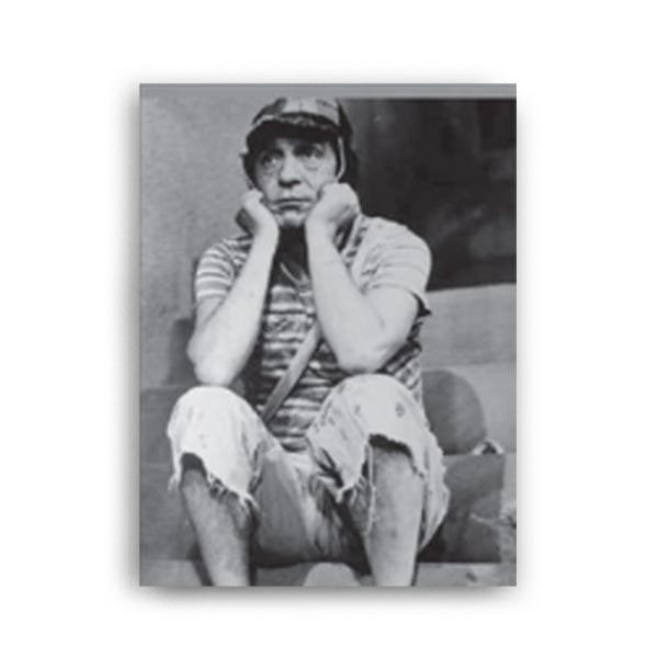 Quadro Decorativo Canvas Chaves Preto E Branco Sentado 136x86cm - 2