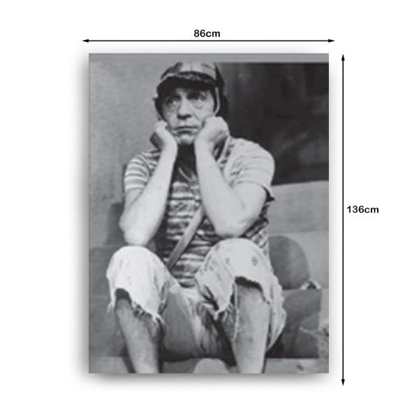 Quadro Decorativo Canvas Chaves Preto E Branco Sentado 136x86cm - 3