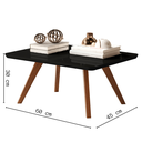Ver imagem 2 de Mesa de Centro Decorativa Pés em Madeira:Preto