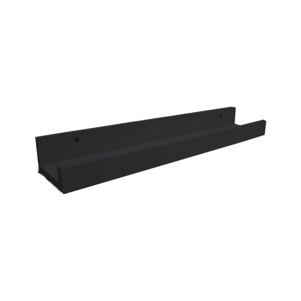 Prateleira Canaleta Para Tempero 300 x 90 Em Mdf - Preto