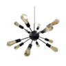 Lustre Sputnik Mini Átomo Preto 12 Hastes Sala Jantar Estar - 1