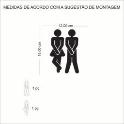 Aplique de Espelho Decorativo Masc Fem 18x12cm 2 Peças 38143 - 5