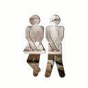 Ver imagem 1 de Aplique de Espelho Decorativo Masc Fem 18x12cm 2 Peças 38143