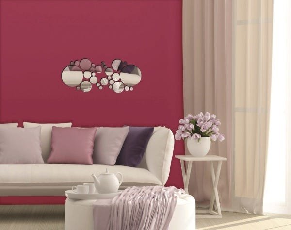 Espelho Decorativo Acrílico Aplique Mandala 35x83cm 38201 - 7