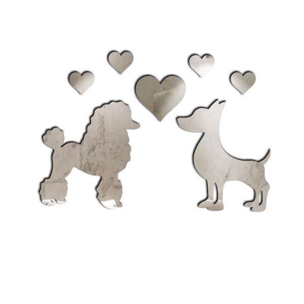 Espelho Decorativo Acrílico Aplique Cachorrinho 36x52cm 38210 - 1