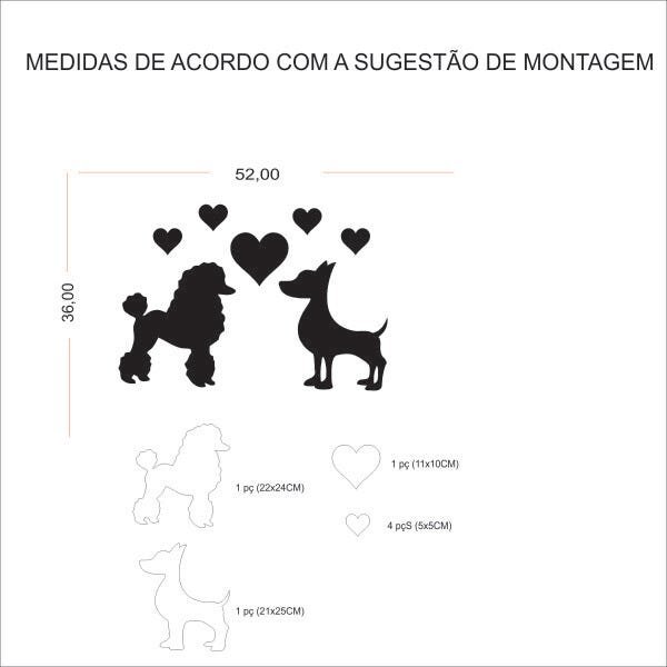 Espelho Decorativo Acrílico Aplique Cachorrinho 36x52cm 38210 - 2