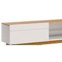 Ver imagem 3 de Rack Classic 2 Gavetas 180cm Off White com Nature - Imcal Móveis