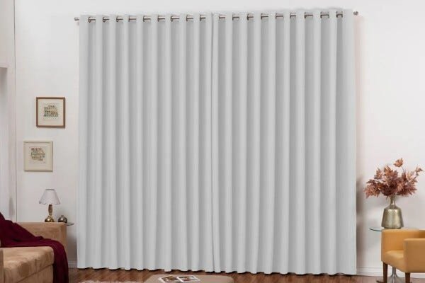 Cortina Corta Luz Blackout Lisa para Varão 4.00x2.80M - Branco - 1